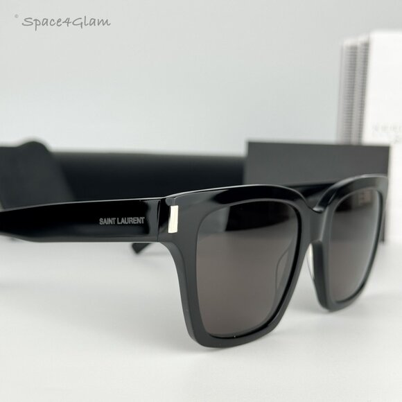 NEW Saint Laurent New Wave SL507 001 Black Grey Square Unisex Sunglasses SL 507 - Picture 5 of 11